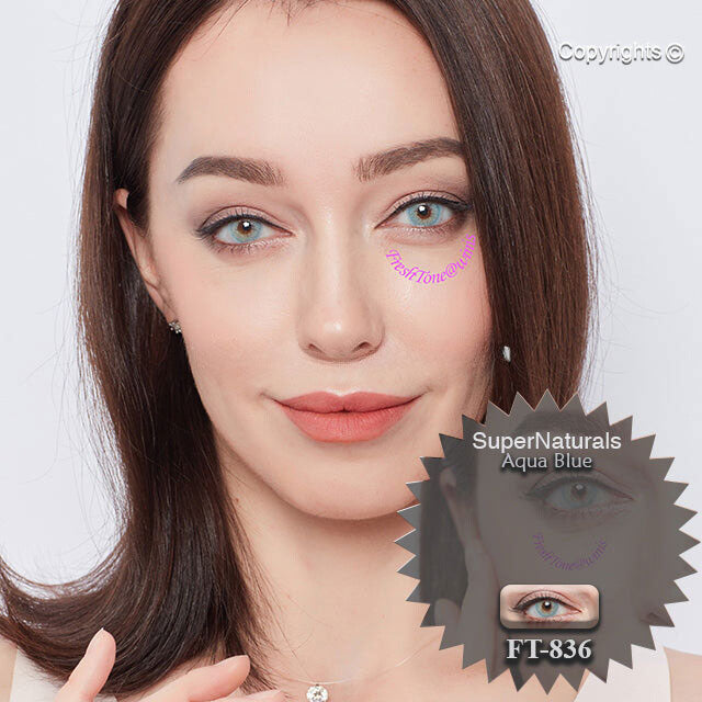 FreshTone® Aqua Blue Super Natural Color Contact Lenses