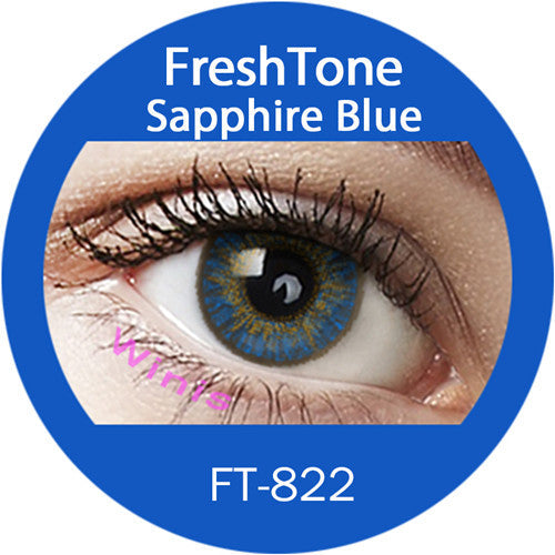 FreshTone® sapphire blue cosmetic lens