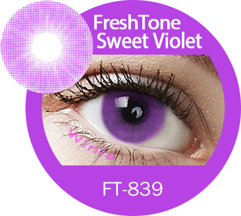 FreshTone® natural sweet violet cosmetic lenses